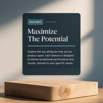 Elegant Wooden Podium with Light and Shadow for Product Display