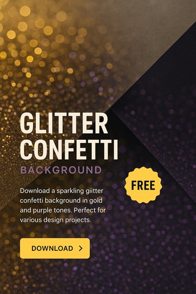 Gold and Purple Abstract Glitter Confetti Background