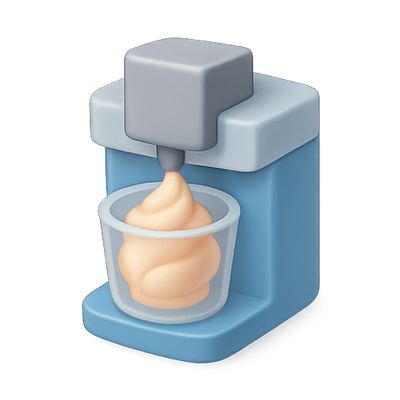 Illustration of a Soft Serve Ice Cream Machine