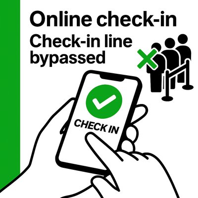 Illustrative Graphic for Online Check-In Process