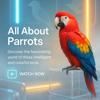 Vibrant Parrot Themed Educational Graphic