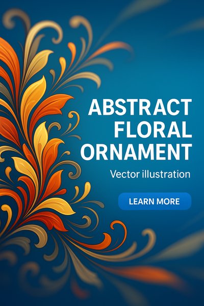 Vibrant Abstract Floral Ornament Illustration