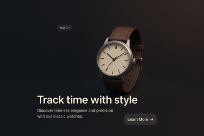 Detailed View of a Classic Watch in 3D Style