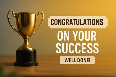 Celebratory Trophy Image for Achievement Recognition