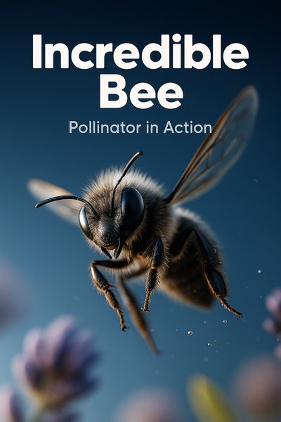 Stunning 3D Illustration of a Bee in Flight