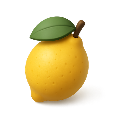 3D Lemon Icon