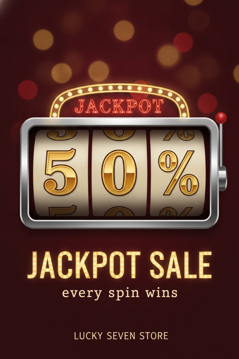 Exciting jackpot sale banner