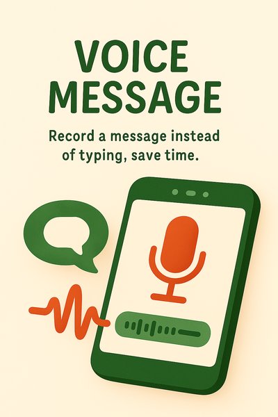 Illustrative Graphic Promoting Voice Messaging Feature