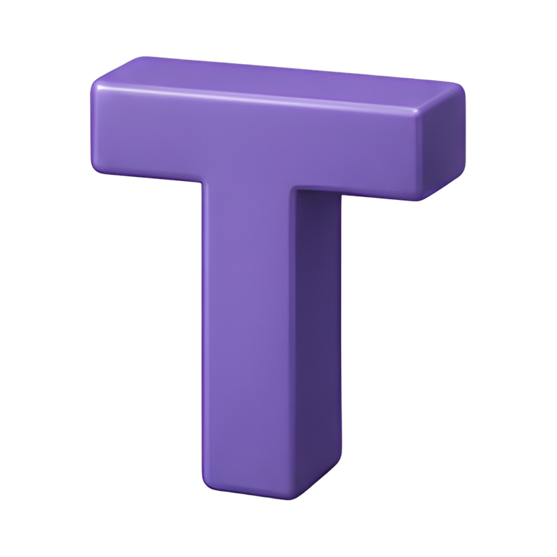 Letter T graphic tee