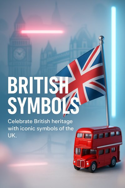 British Heritage Promotion Featuring Iconic Symbols