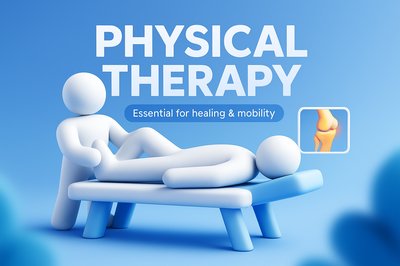 3D Illustration of Physical Therapy Concept with Clear Text