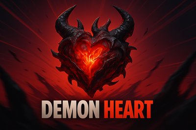 Dynamic Demon Heart Illustration with Captivating Colors