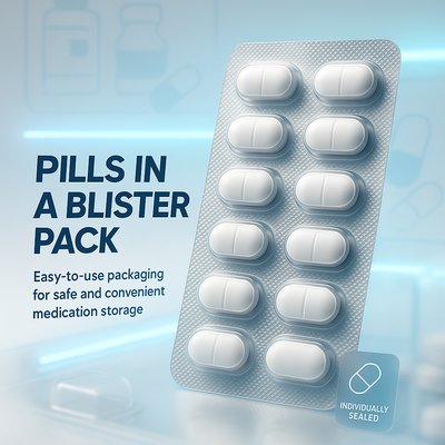 Blister Pack of Pills with Modern Design