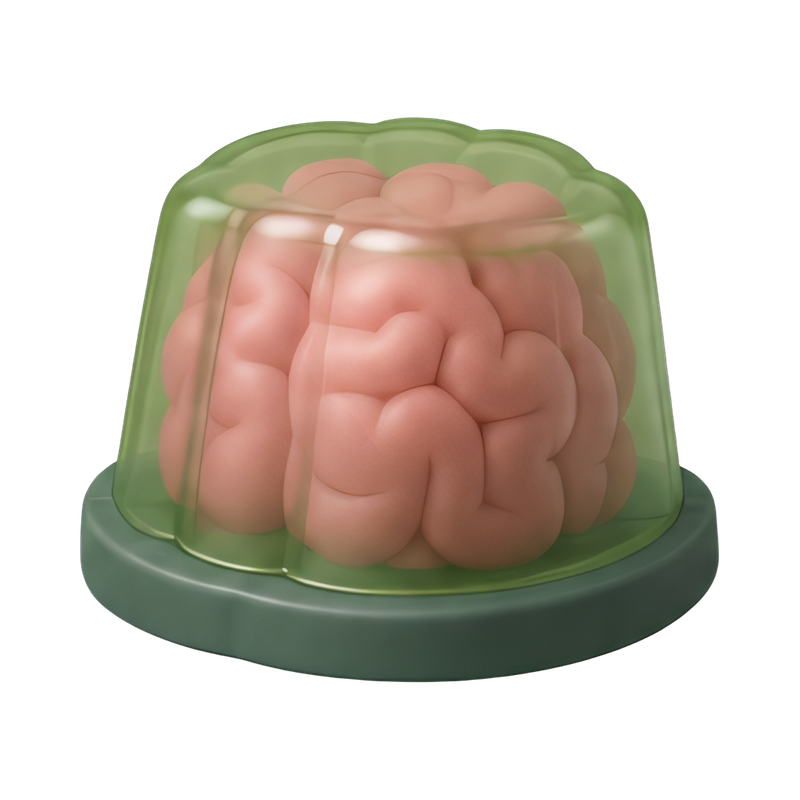colorful jelly brain mold