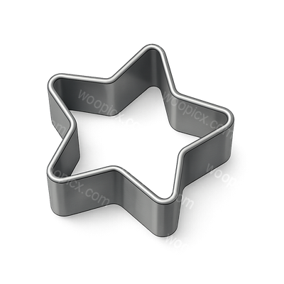 Stylish 3D Star-Shaped Cookie Cutter Icon