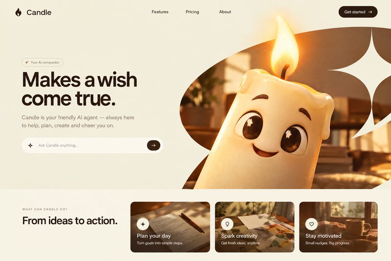 Engaging AI landing page design