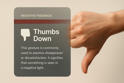 Creative Design Concept Featuring Thumbs Down Gesture