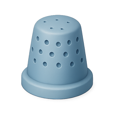 Stylish Blue Planter with Drainage Holes