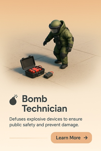 Realistic 3D Scene of a Bomb Technician in Action