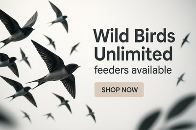 Promotional Banner for Wild Birds Unlimited Feeders