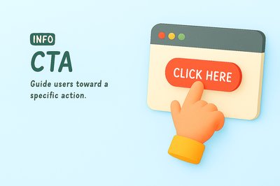 3D Call-to-Action Button Illustration