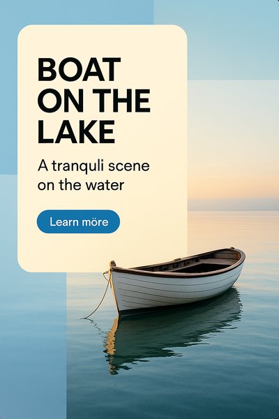 Modern Corporate Lake Scene with Boat