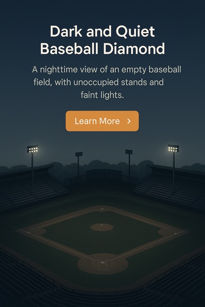 Quiet Nighttime Baseball Diamond Illustration