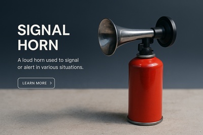 Stylish Signal Horn with Clear Call to Action