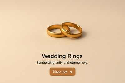 Elegant Golden Wedding Rings with Minimalist Design