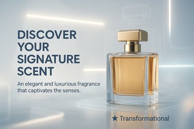Elegant Perfume Bottle Promotion with Modern Design