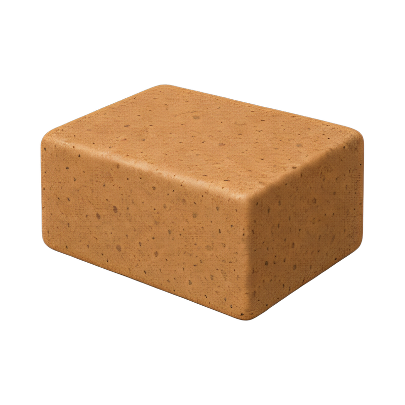 Natural cork yoga block