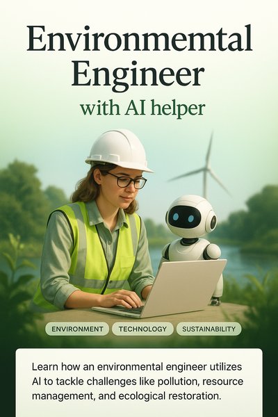 Environmental Engineer with AI Assistant in Modern Design