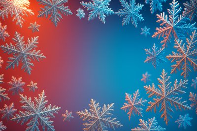 Dynamic Winter Border with Snowflakes in Realistic Style