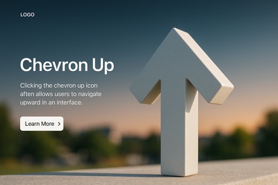 Stylish Web Page Design Featuring Chevron Up Icon