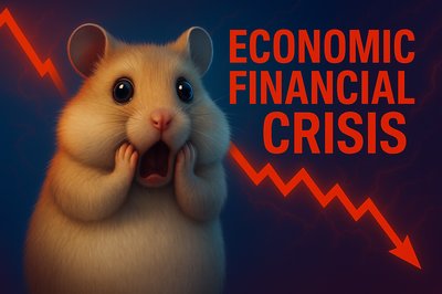 Whimsical Illustration of Concerned Hamster Reflecting Economic Crisis