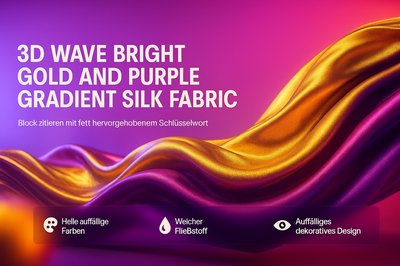 Vibrant Gold and Purple 3D Wave Abstract Background Design