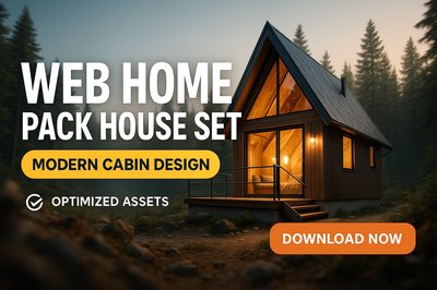 Promotional Graphic for Modern Cabin Design Assets