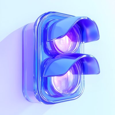 Modern 3D Illustration of a Light Indicator