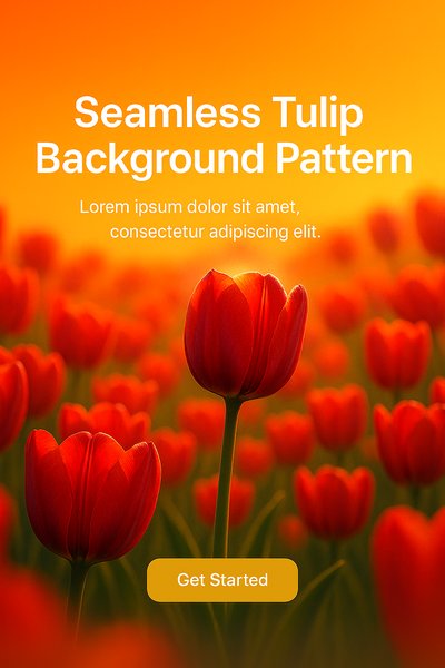 Vibrant Seamless Tulip Background Pattern Design