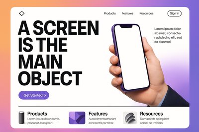 Vibrant Modern Minimalism Landing Page Design