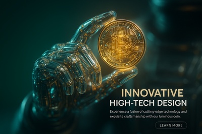 Innovative High-Tech Design of a Glowing Coin in Space