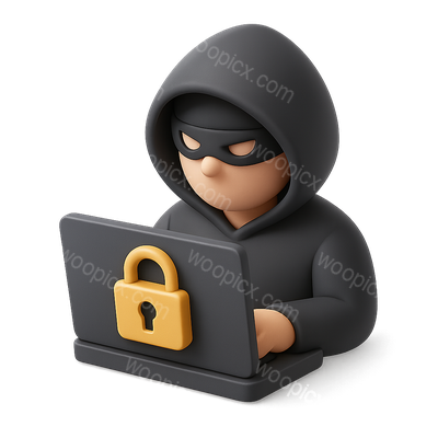 3D Icon Representing Ethical Hacking Concept