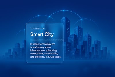 Futuristic Smart City Digital Background with Technology Theme