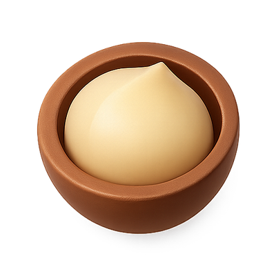 Artistic Presentation of Creamy Dip in a Clay Bowl