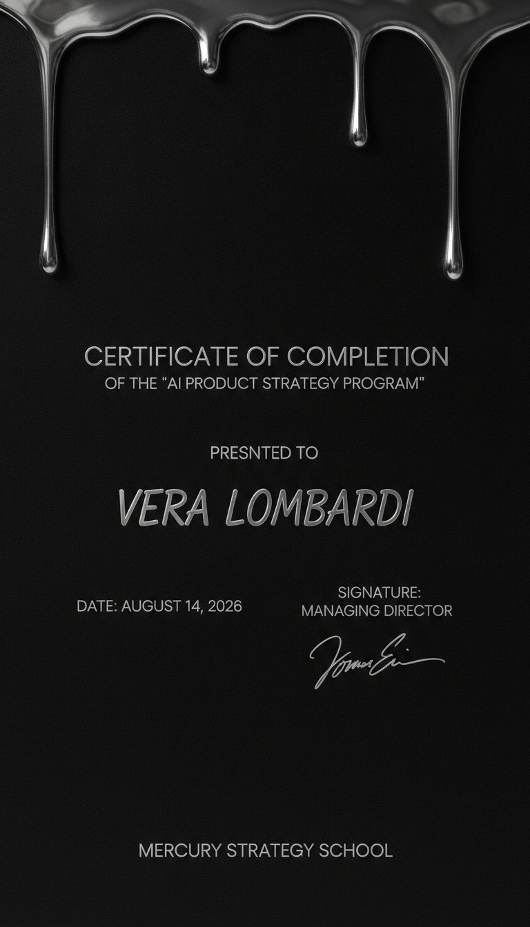 Elegant chrome certificate design