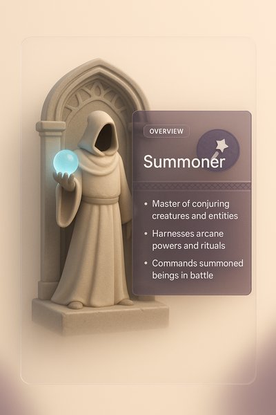 Translucent Glass Design with Summoner Theme