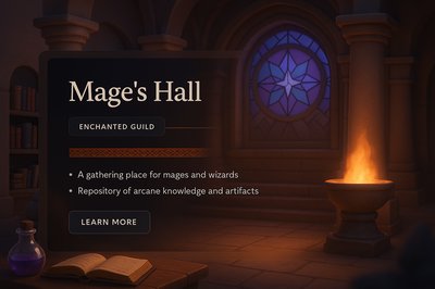 Enchanting Mage's Hall with 3D Design Elements