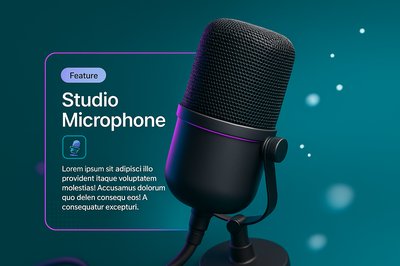 Dynamic 3D Studio Microphone Design with Integrated Features