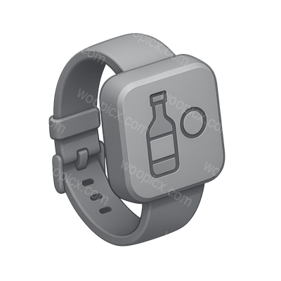 3D Icon of an Alcohol Monitoring Device in Isometric View