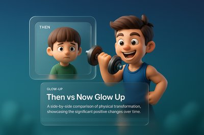 3D Design: Then vs Now Glow Up Comparison